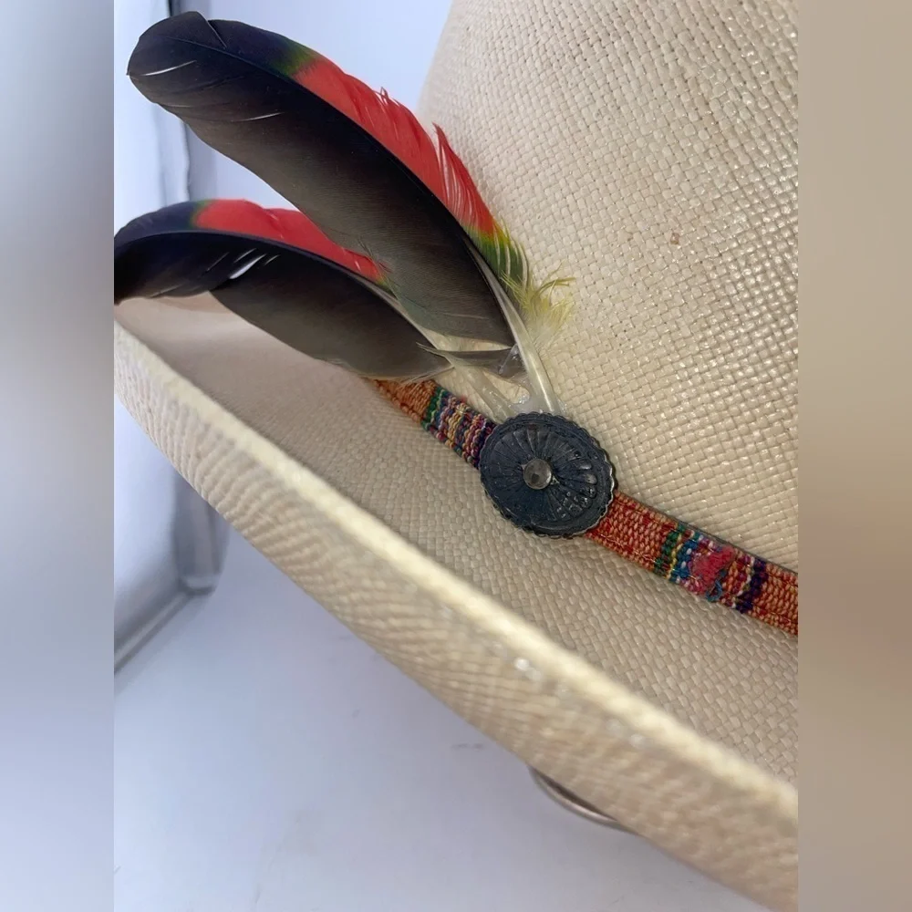Wrangler Ivory Cowboy Hat Western Genuine Size 7 1/8 - Picture 3 of 8